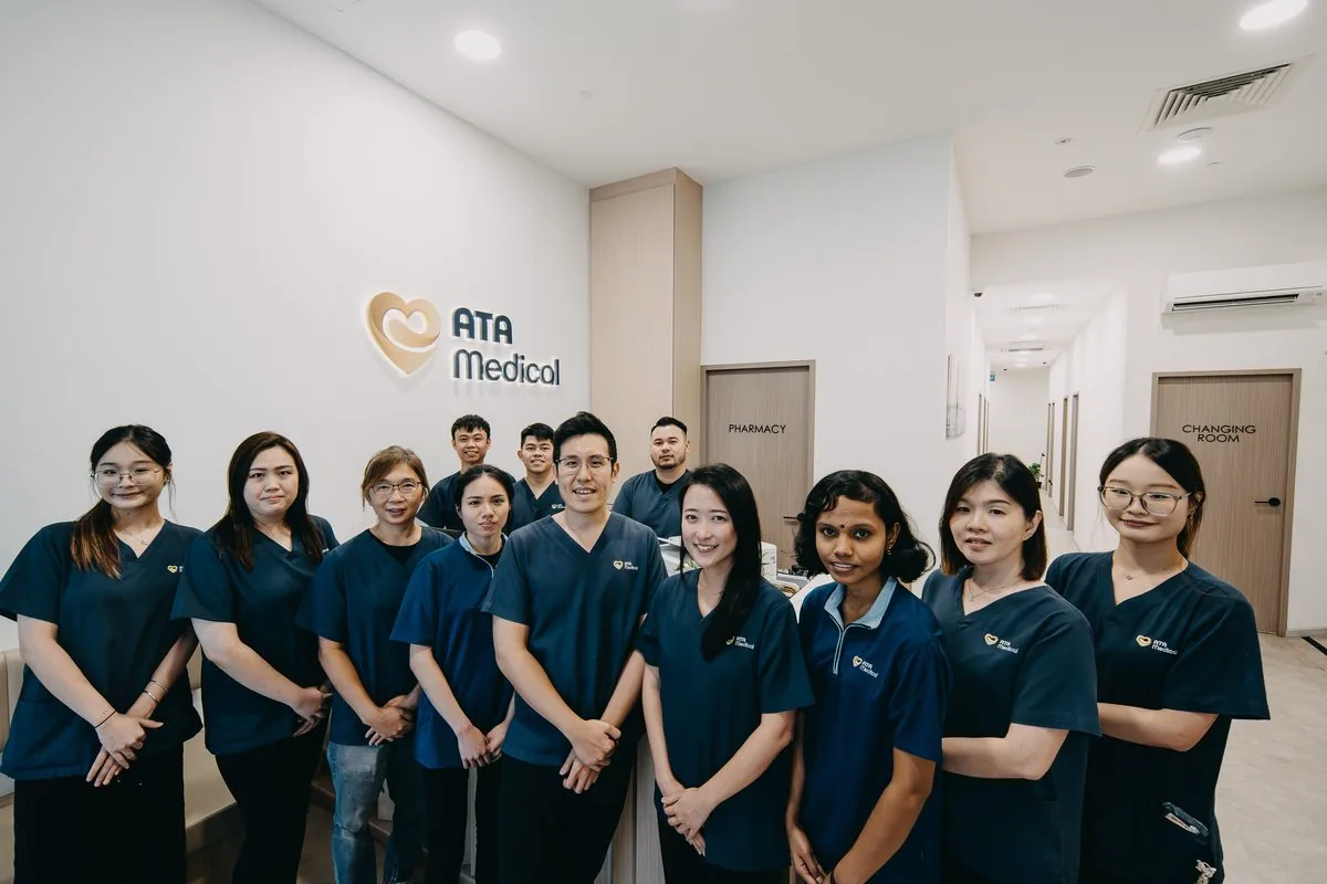 The ATA Medical team with Dr Joel Foo at the Tanjong Pagar clinic, Singapore