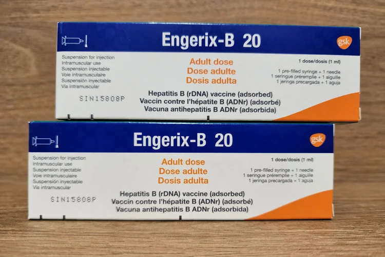 Engerix-B 20 Hepatitis B vaccine box by GSK — recombinant Hepatitis B vaccine used in Singapore