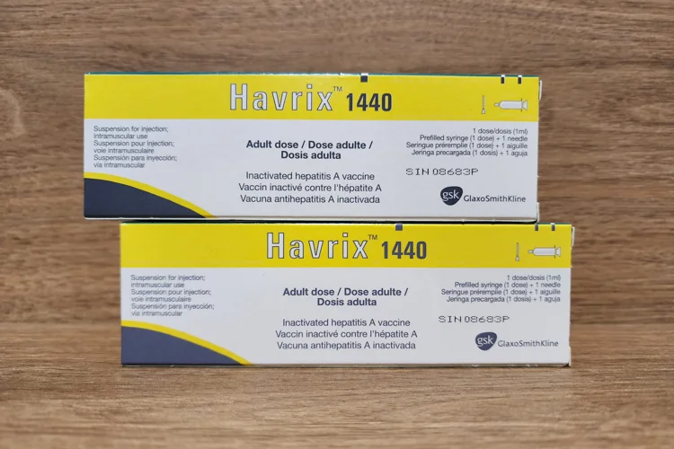 Havrix 1440 Hepatitis A vaccine box by GSK — inactivated Hepatitis A vaccine used in Singapore