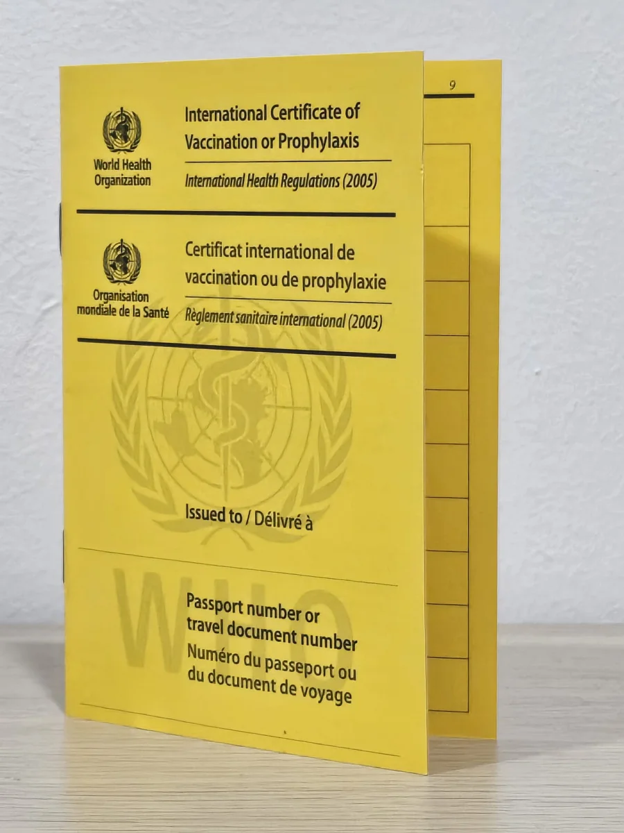 International Certificate of Vaccination or Prophylaxis (ICVP) — the WHO yellow card issued after Yellow Fever vaccination