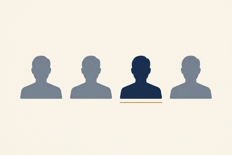 Four male silhouettes with one highlighted in navy, representing 1 in 4 Singaporean men affected by low testosterone